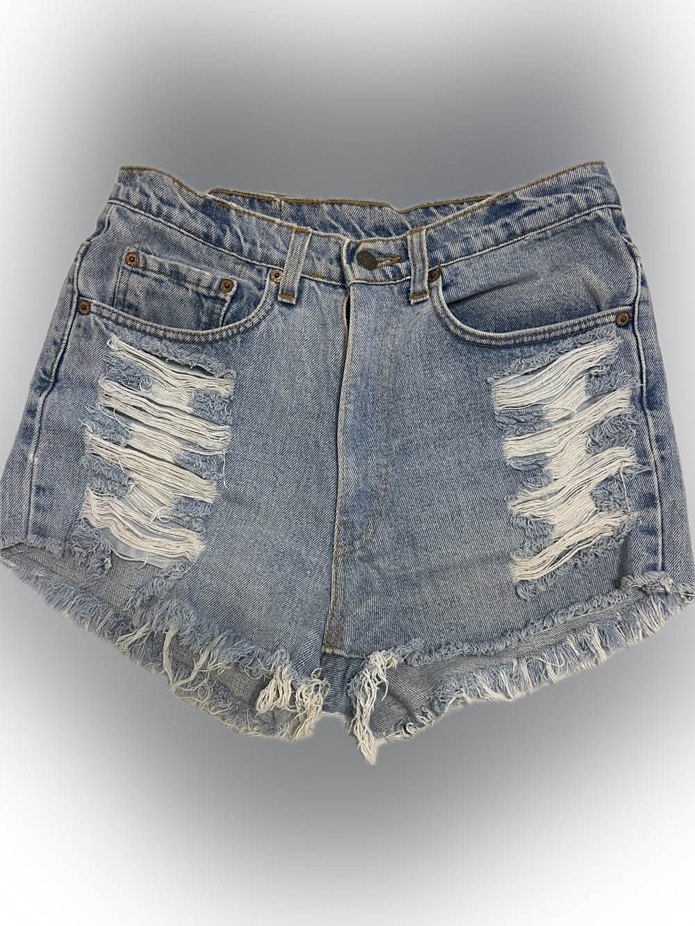 Vintage Custom Light Wash Levi’s Denim Shorts